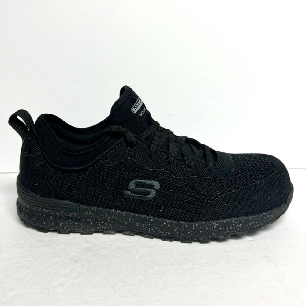 Skechers Womens Bulklin Balran Comp Toe Sneaker Black 9.5 M
